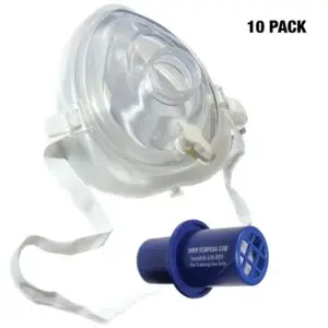 Adult and Child CPR Mask with Training Valve for CPR Training Classes